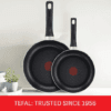 2 Tefal Essential Non-Stick 5-Piece Pan Set, Glass Lids, Black