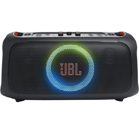 5 JBL PartyBox On-The-Go Essential - Portable Party Speaker with Built-in Lights and Wireless mic