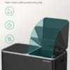 61IBJHW8fJL._SL1500_ SONGMICS Dual Rubbish Bin, Metal Recycling Bin with 15 Rubbish Bags