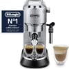 De'Longhi Dedica Style - Manual Espresso Machine Manual Milk Frother Metal [Energy Class B]