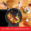 7 Tefal Essential Non-Stick 5-Piece Pan Set, Glass Lids, Black