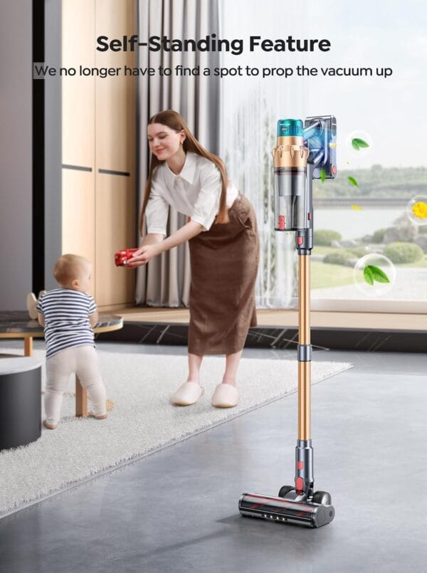 710KOuiBDBL._AC_SL1500_ SMOTURE Cordless Vacuum Cleaner, 55KPa 650W Stick Cordless Vacuum