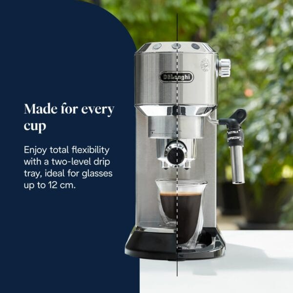 De'Longhi Dedica Style - Manual Espresso Machine Manual Milk Frother Metal [Energy Class B]