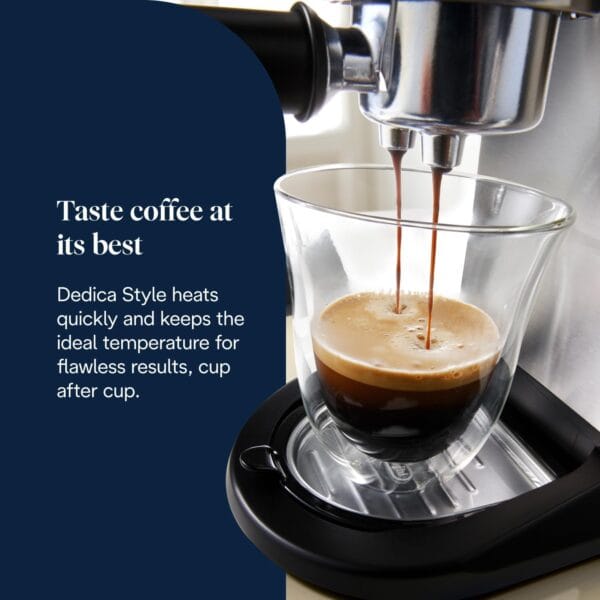 De'Longhi Dedica Style - Manual Espresso Machine Manual Milk Frother Metal [Energy Class B]