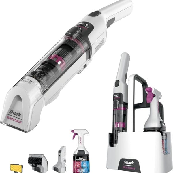 71H8QQLQWvL._AC_SL1500_ Shark StainForce Cordless Spot Cleaner, Lightweight & Portable HX100UKT