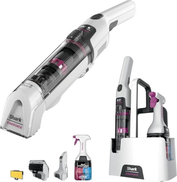 71H8QQLQWvL._AC_SL1500_ Shark StainForce Cordless Spot Cleaner, Lightweight & Portable HX100UKT