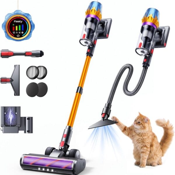 71hNB8ZvPoL._AC_SL1500_ 80Mins Cordless Vacuum Cleaner, 650W 55Kpa Stick Vacuum Cleaner for Home