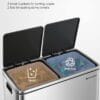 71ni+2czv2L._AC_SL1500_ SONGMICS Trash Can, 2 x 8 Gallon (2 x 30 L) Garbage Can for Kitchen with 15 Trash Bags