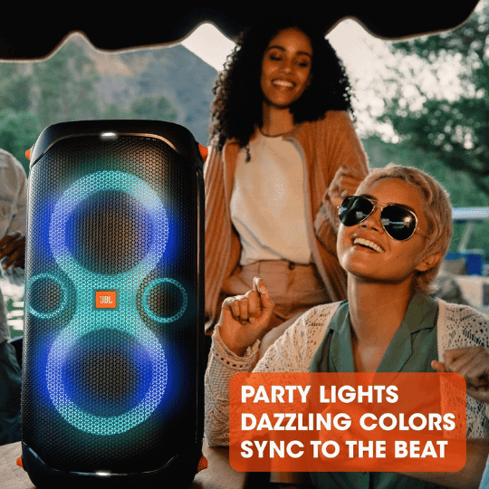 JBL PartyBox Stage 320 - Portable Party Speaker with Telescopic Handle & Wide