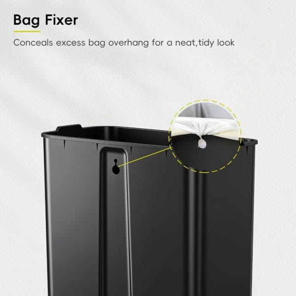 81-NajxWspL._SL1500_ EKO Madison Brushed Stainless 50 Liter/13.2 Gallon Step Trash Can with Inner Liner
