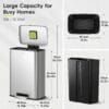 814Yswc7DTL._SL1500_ EKO Madison Brushed Stainless 50 Liter/13.2 Gallon Step Trash Can with Inner Liner