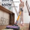 81JYexDF2BL._AC_SL1500_ 80Mins Cordless Vacuum Cleaner, 650W 55Kpa Stick Vacuum Cleaner for Home