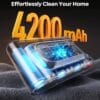 81jsbnjdZIL._AC_SL1500_ 80Mins Cordless Vacuum Cleaner, 650W 55Kpa Stick Vacuum Cleaner for Home