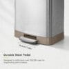 91fFRdpSvRL._AC_SL1500_ EKO Hudson Matte Stainless 50 Liter/13.2 Gallon Step Trash Can with Rear Trash Bag Storage Compartment